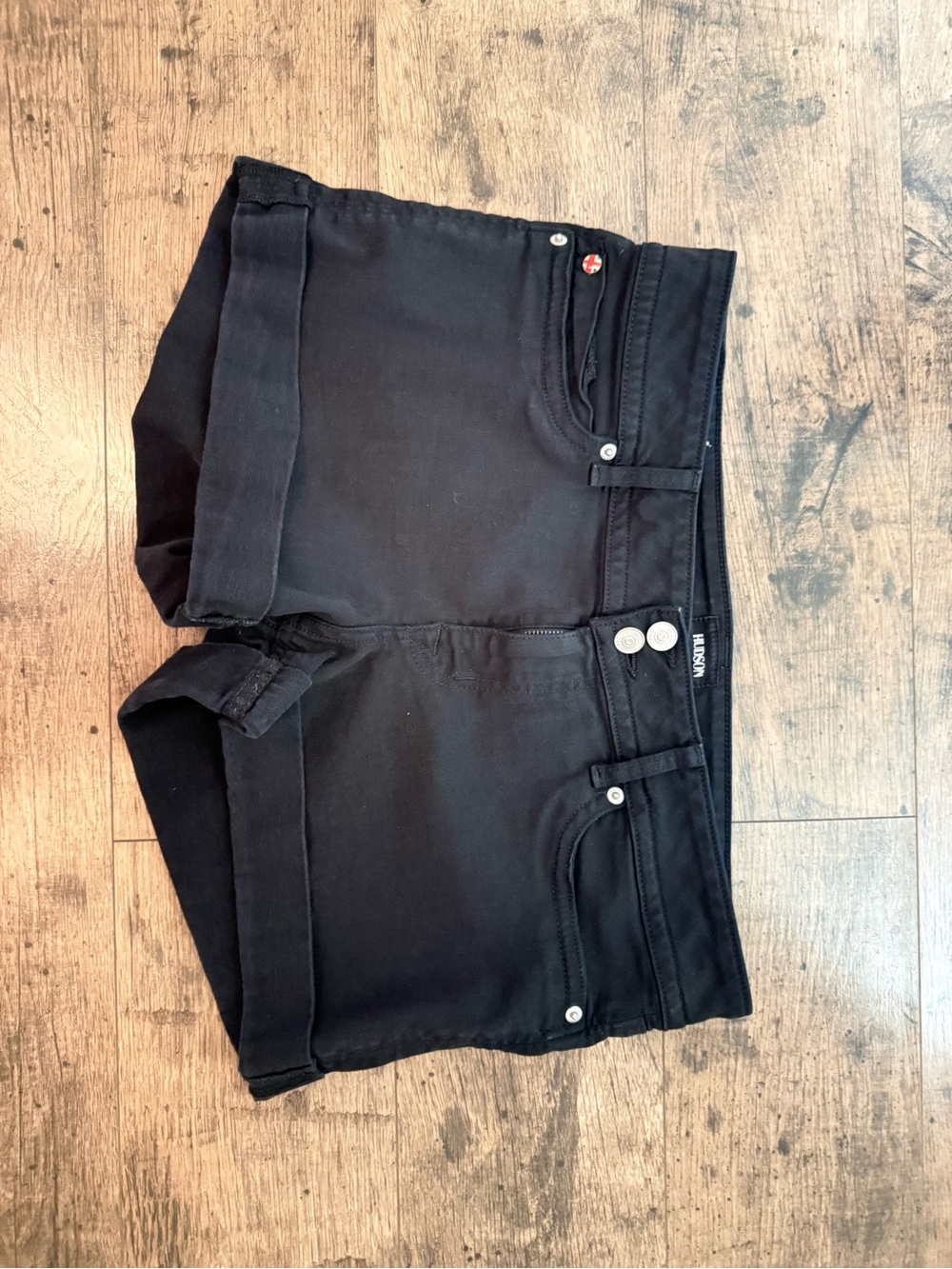 Hudson Black Denim Shorts